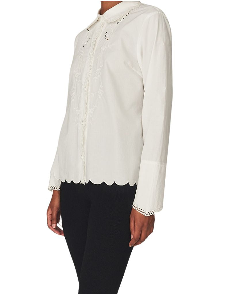 Kirsten Collar Shirt White