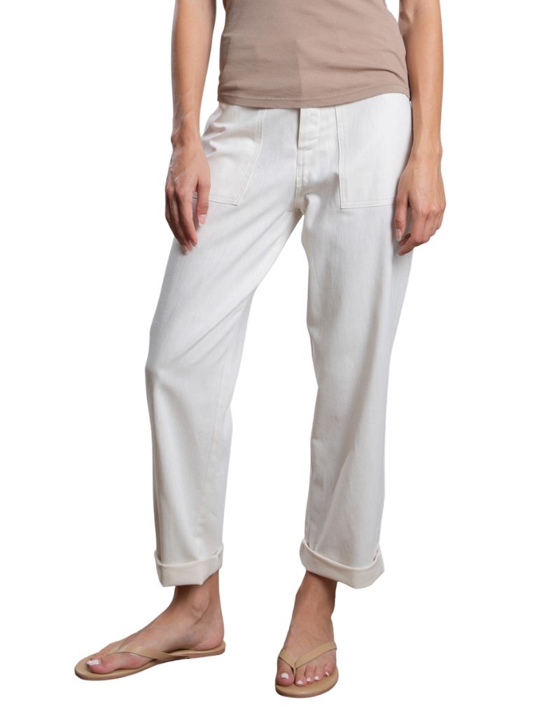 Ellis Pant in Linen Twill Bone