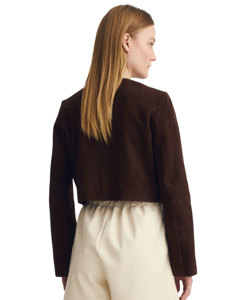 Glenda Jacket Brown Suede