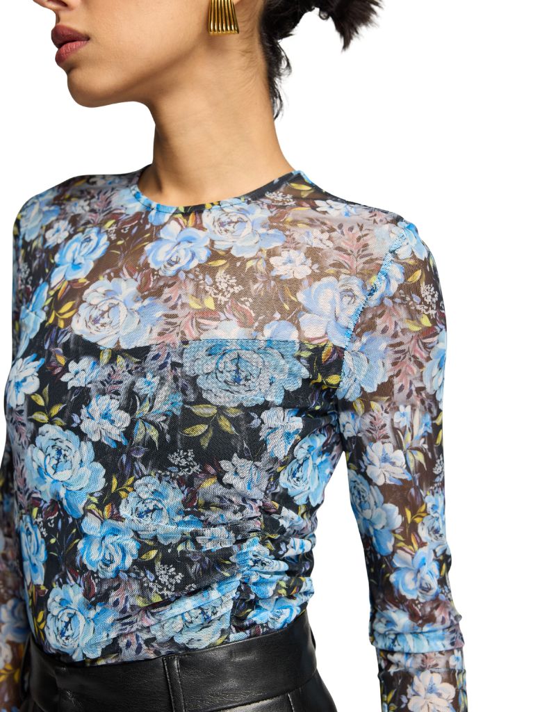 Vivi Floral Mesh Top Peony Palette