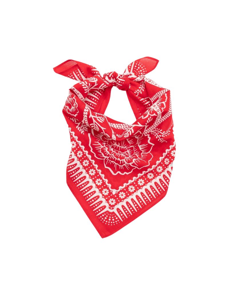 Cotton Ramble Bandana Red Hot