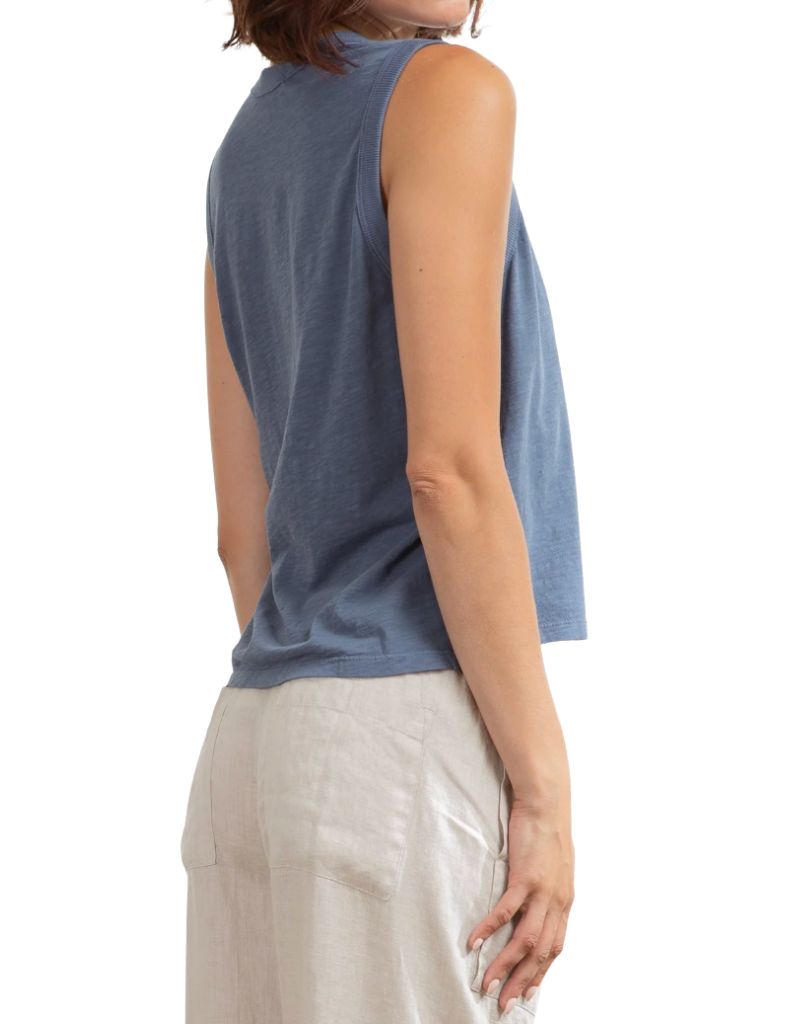 Liv Tank in Supima Slub Denim