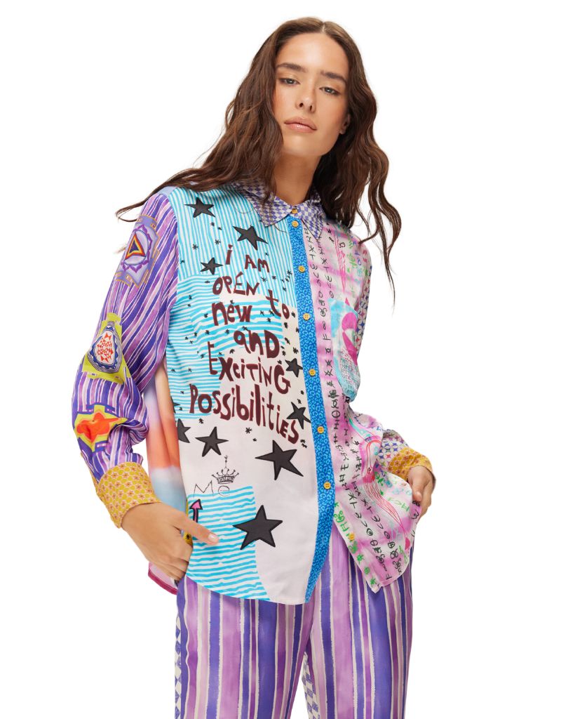 Isabel Printed Shirt Runic Whisper