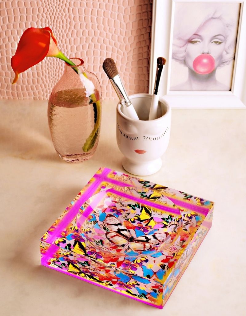 Electric Garden Acrylic Square Dish