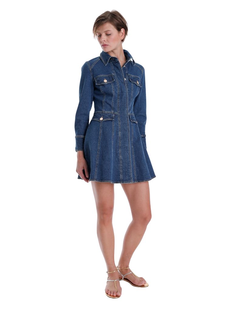 Daniela Denim Mini Dress Navy