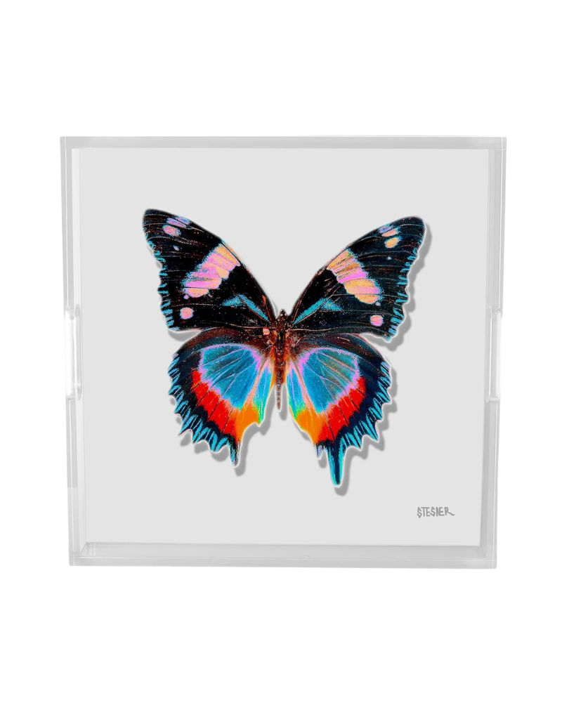 Pearl Papillon Acrylic Square 14" Tray