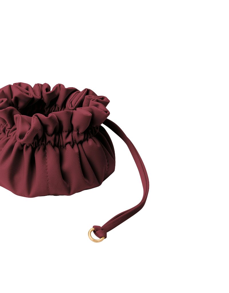 Lotus Petit Jewelry Pouch Bordeaux