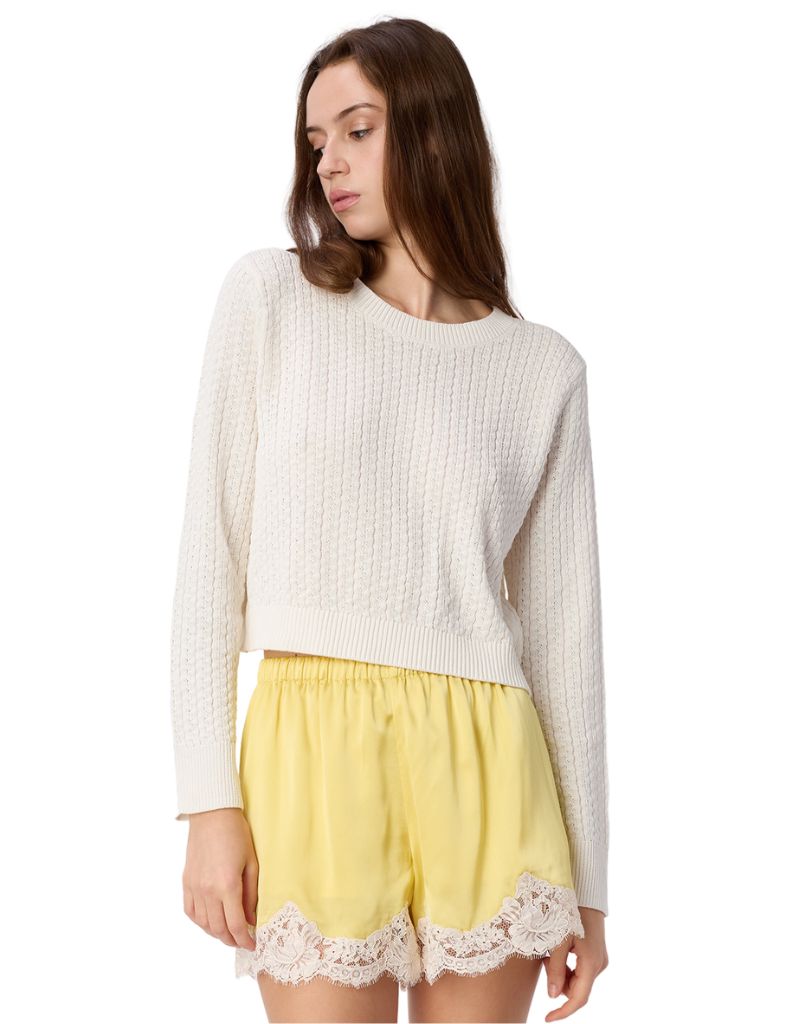 Lesley Cropped Sweater Macadamia
