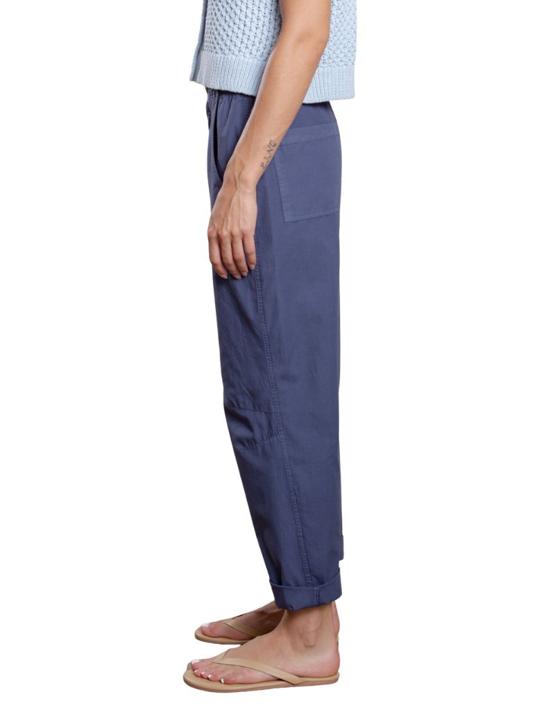 Claire Pant in Paperweight Cotton Blueberry