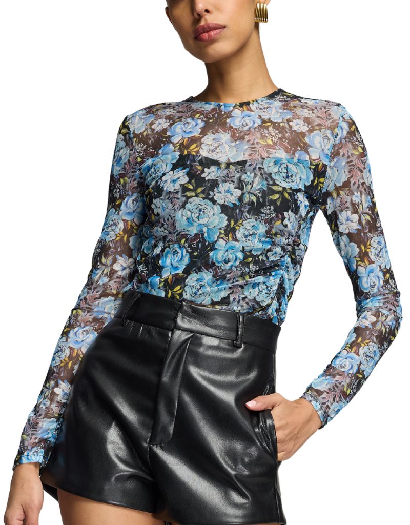 Vivi Floral Mesh Top Peony Palette