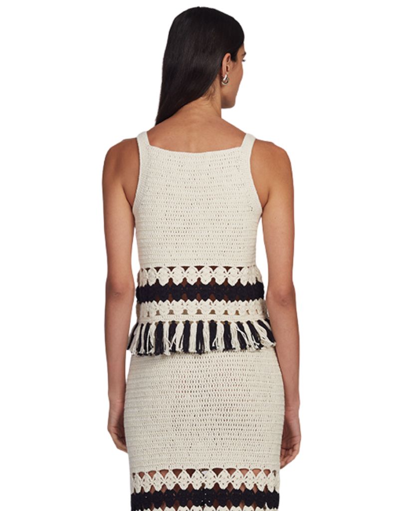 Zelda Top Ivory Black Combo