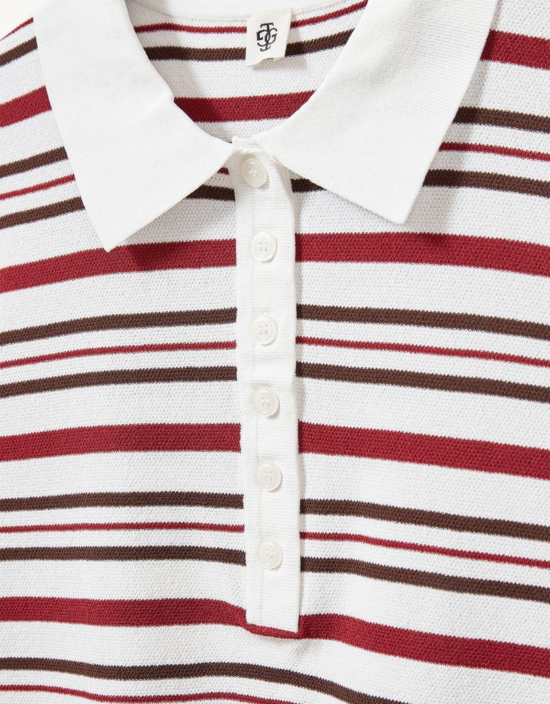 Madison Button Polo Vino