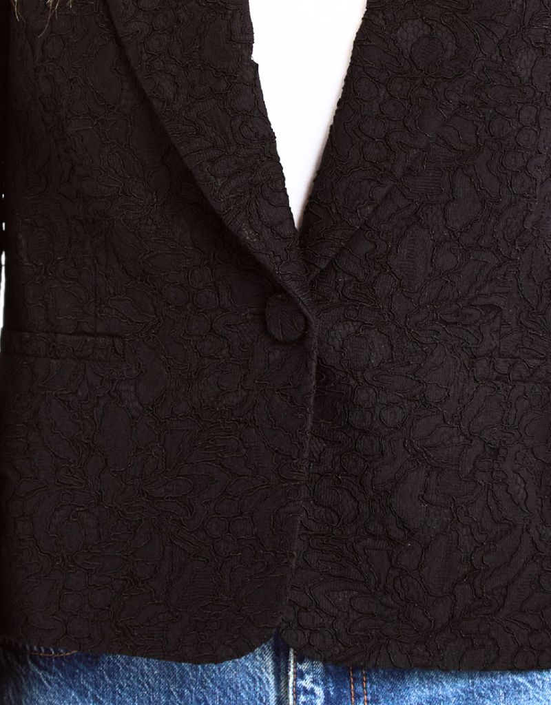 Milo Japanese Lace Blazer Black