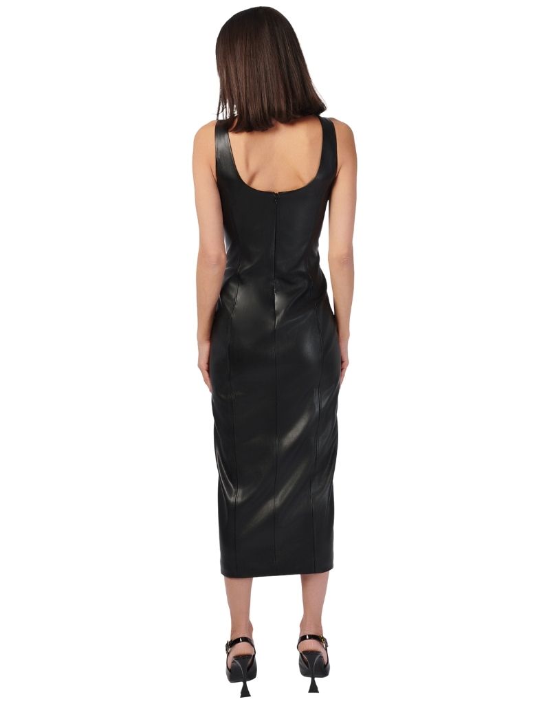 Kirby Vegan Leather Dress Black
