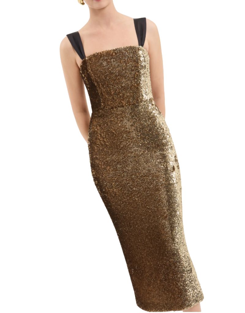 Cambridge Midi Dress Gold