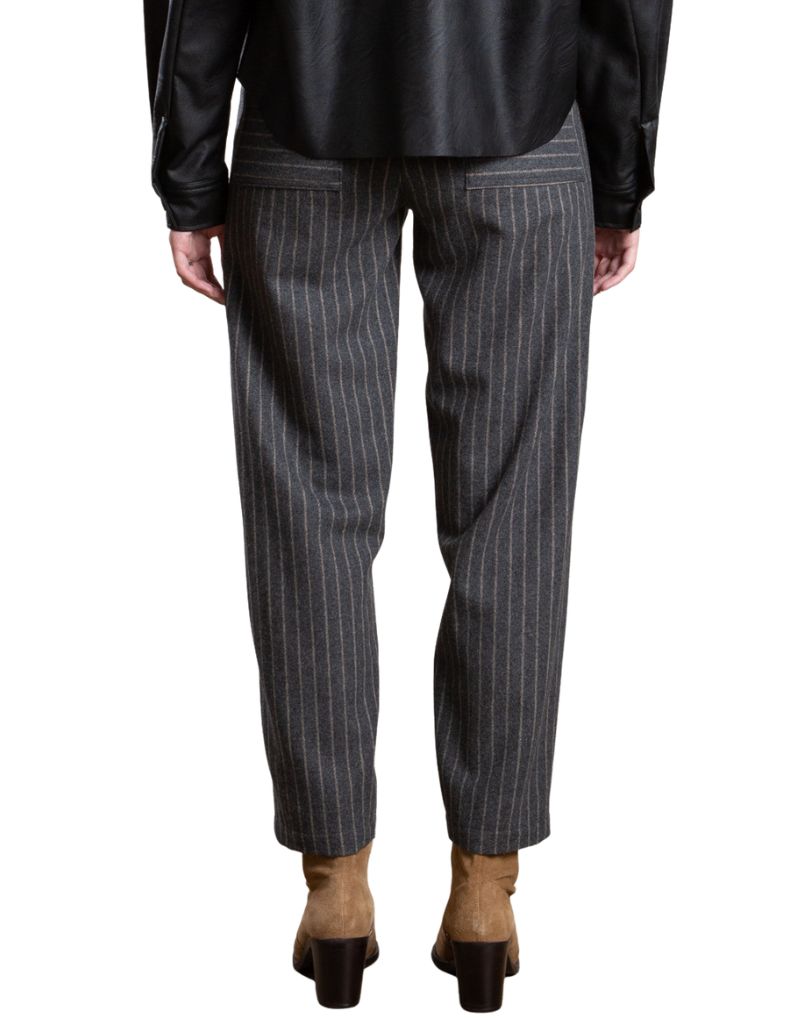 Ezra Pant In Wool Pinstripe Harbor F26