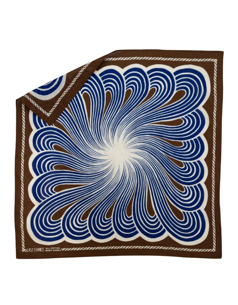 Cotton Spiral Bandana Chestnut