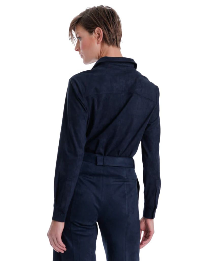 Veronica Suede Blouse Midnight