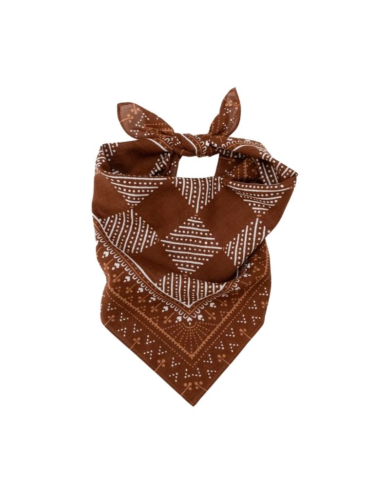 Cotton Checker Bandana Cocoa
