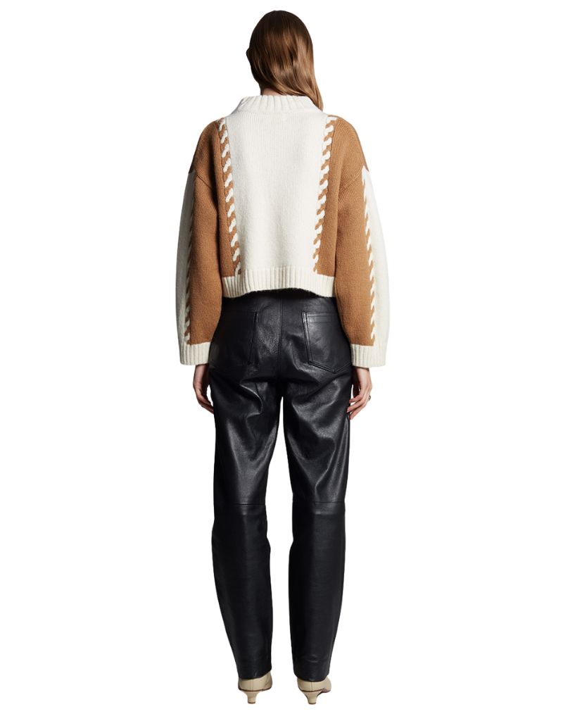 Alexis Sweater Ivory Camel Combo