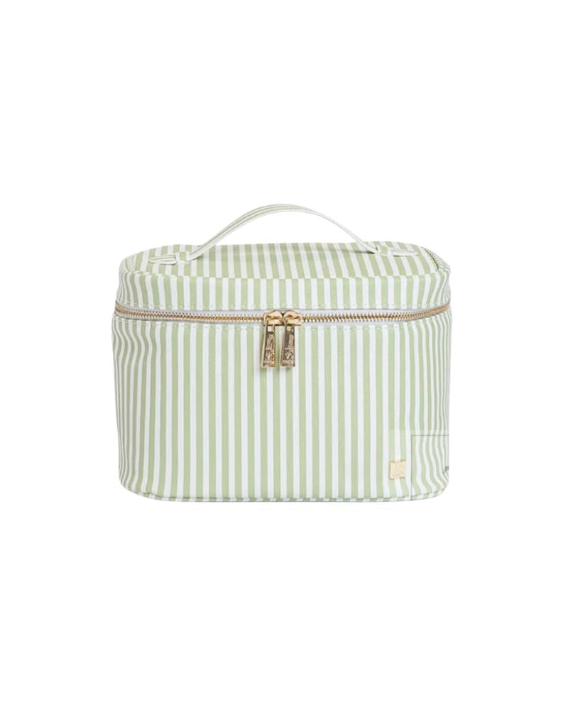 Luxe Vanity Train Case Pimlico Stripe Sage