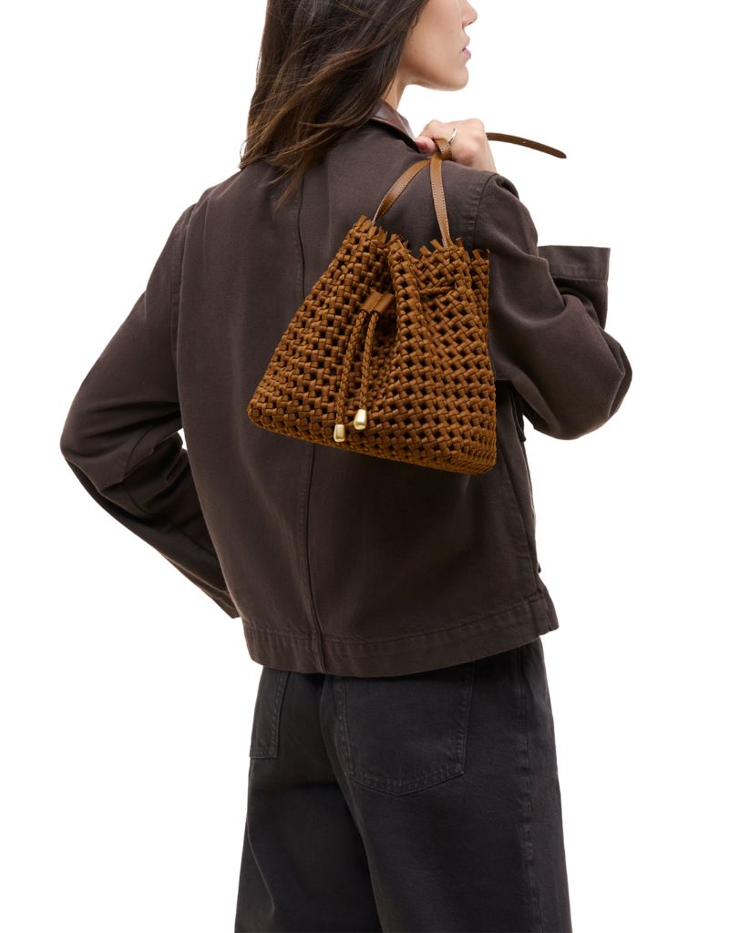 Mallorca Medium Bucket Open Weave Teak