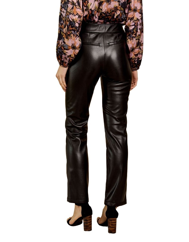 Santi Pant in Black Vegan Leather