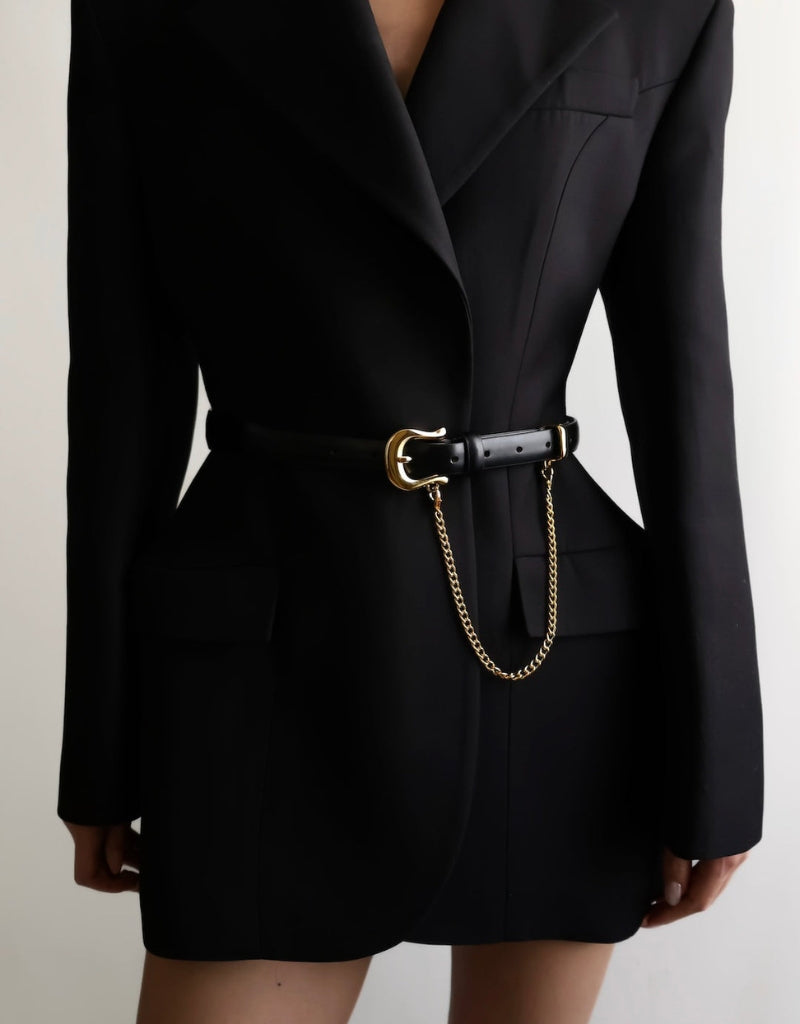 The Luzia Gold Belt Black Gold