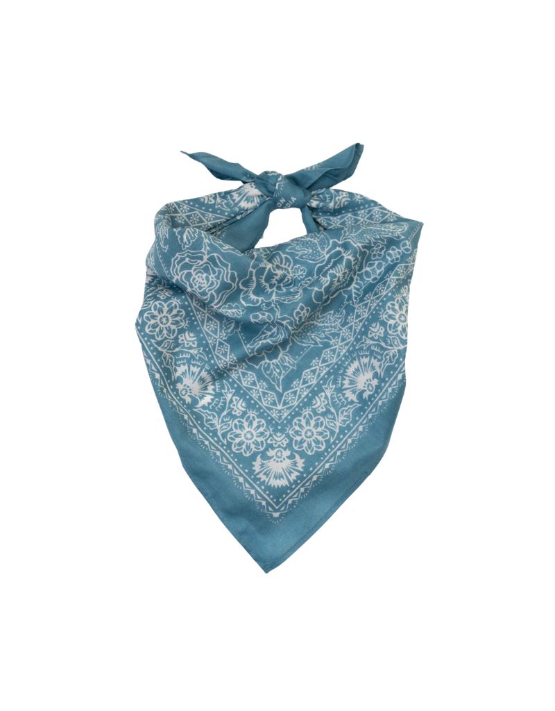 Cotton Rosey Bandana Faded Blue