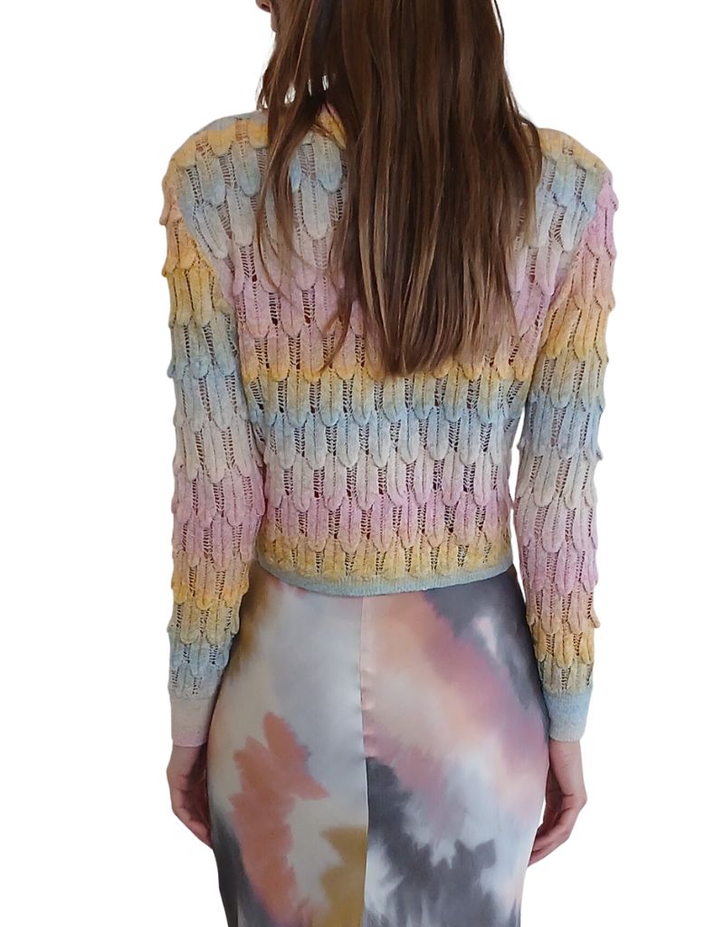 Vintage 90's Cardigan Textured Rainbow