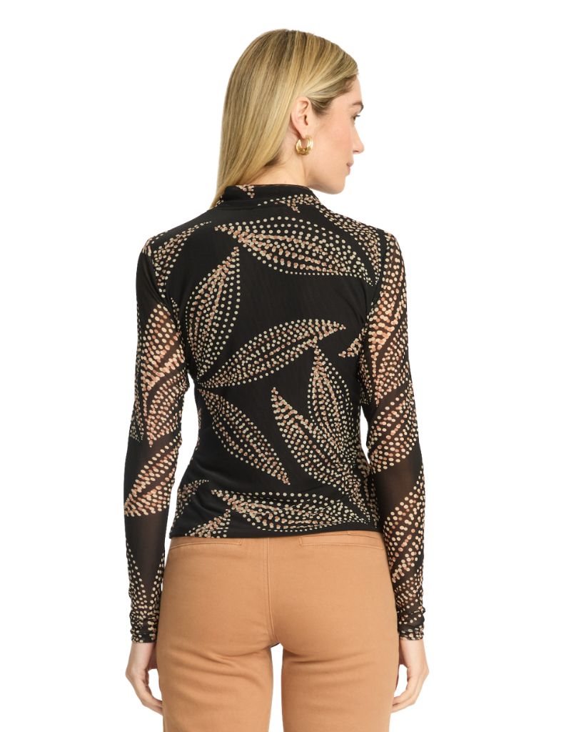 Marta Top in Star Dust Leaf