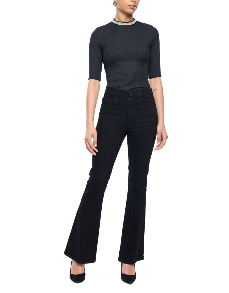 Annette Crystal Top Black