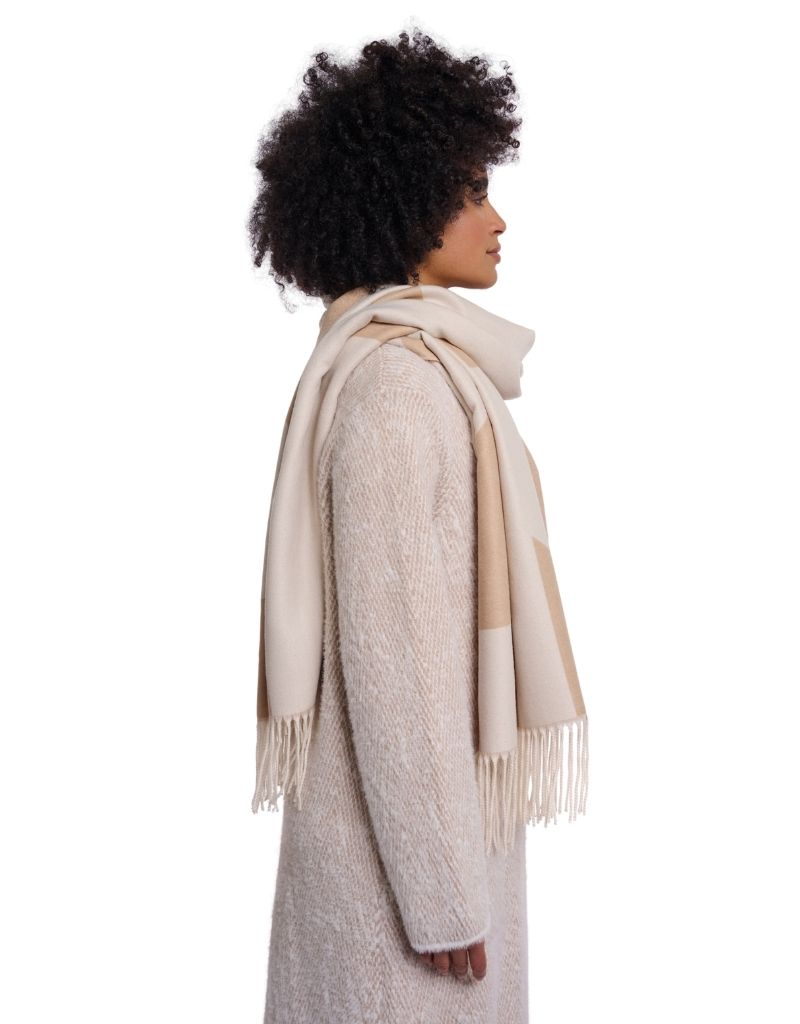 Esen Scarf with Dessin Birch Oat
