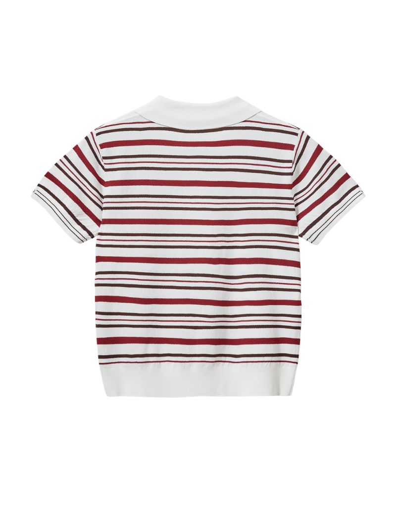 Madison Button Polo Vino