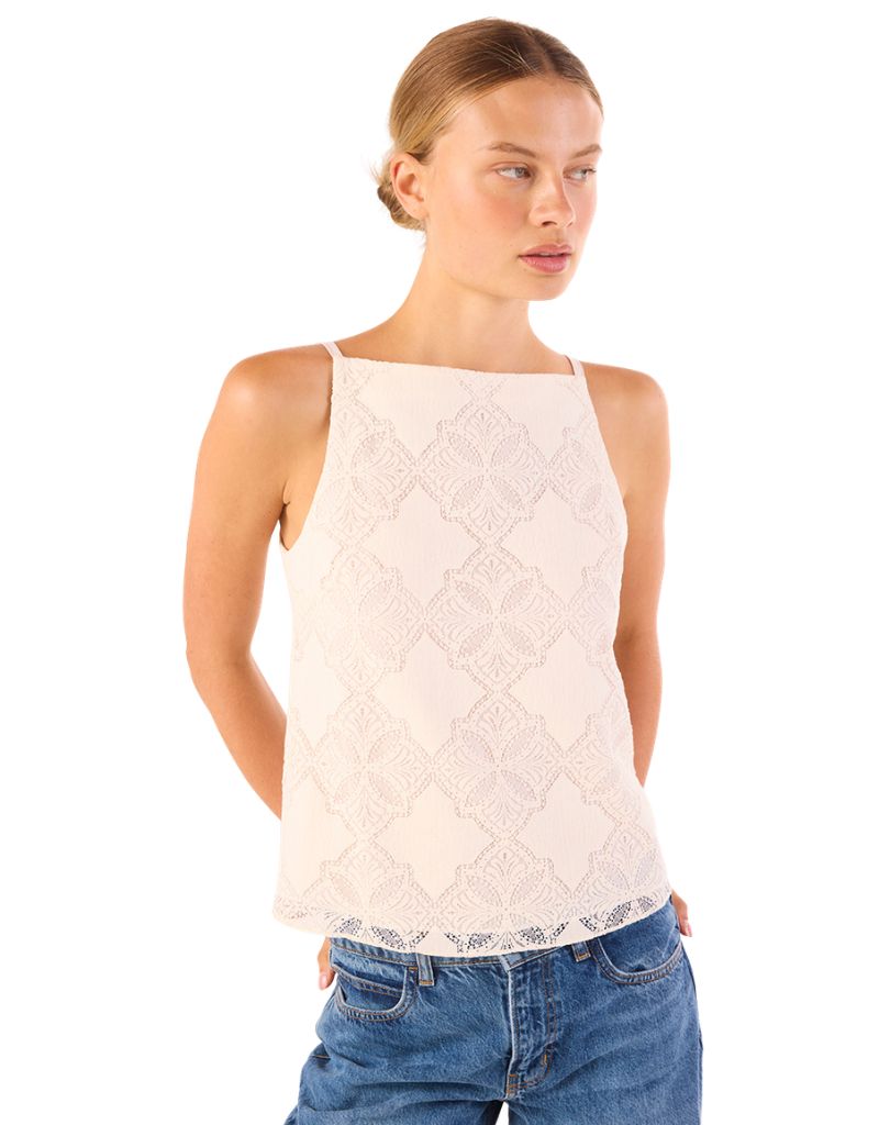 Prisha Top Floral Medallion
