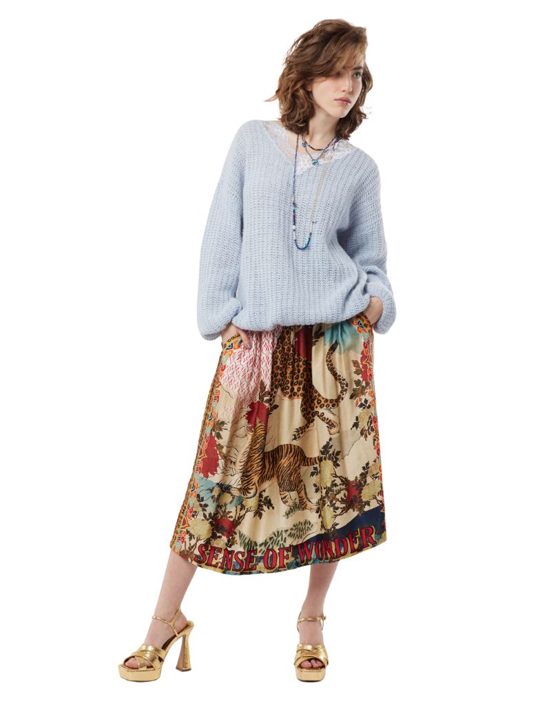 Vanessa Printed Midi Skirt Oriental