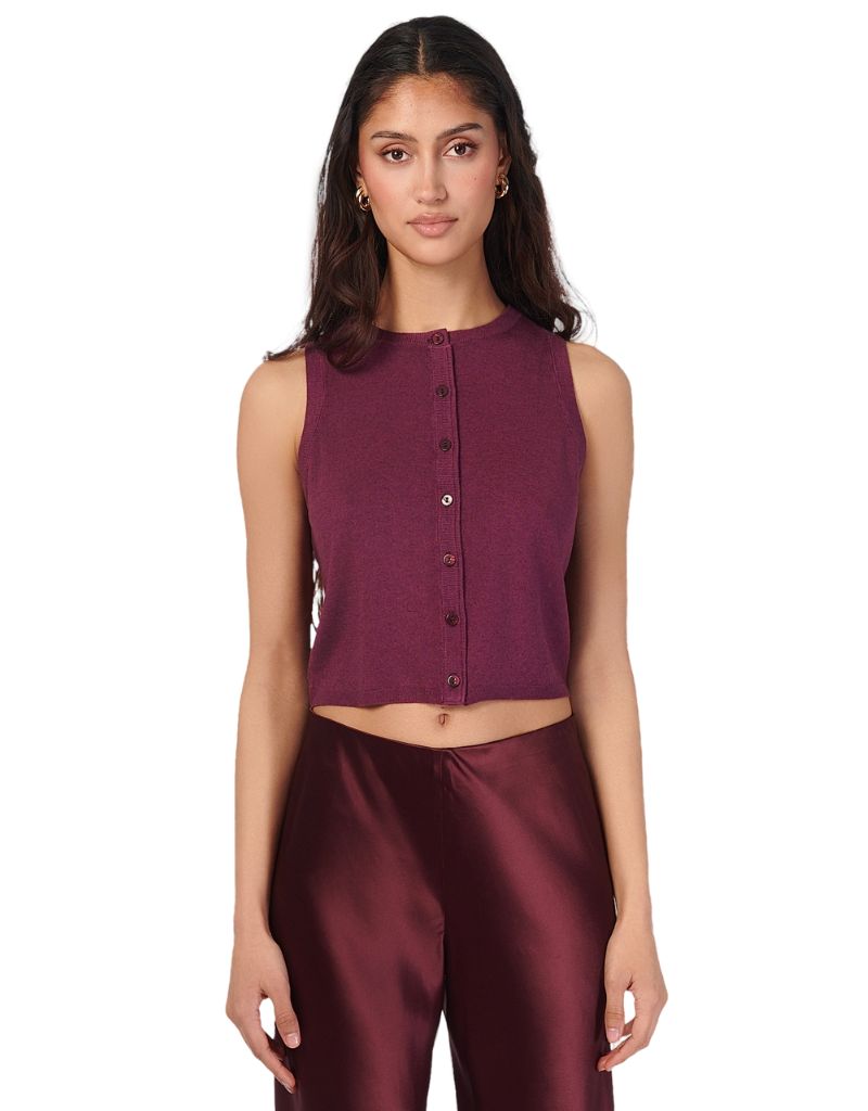 Dia Sweater Vest Blackberry