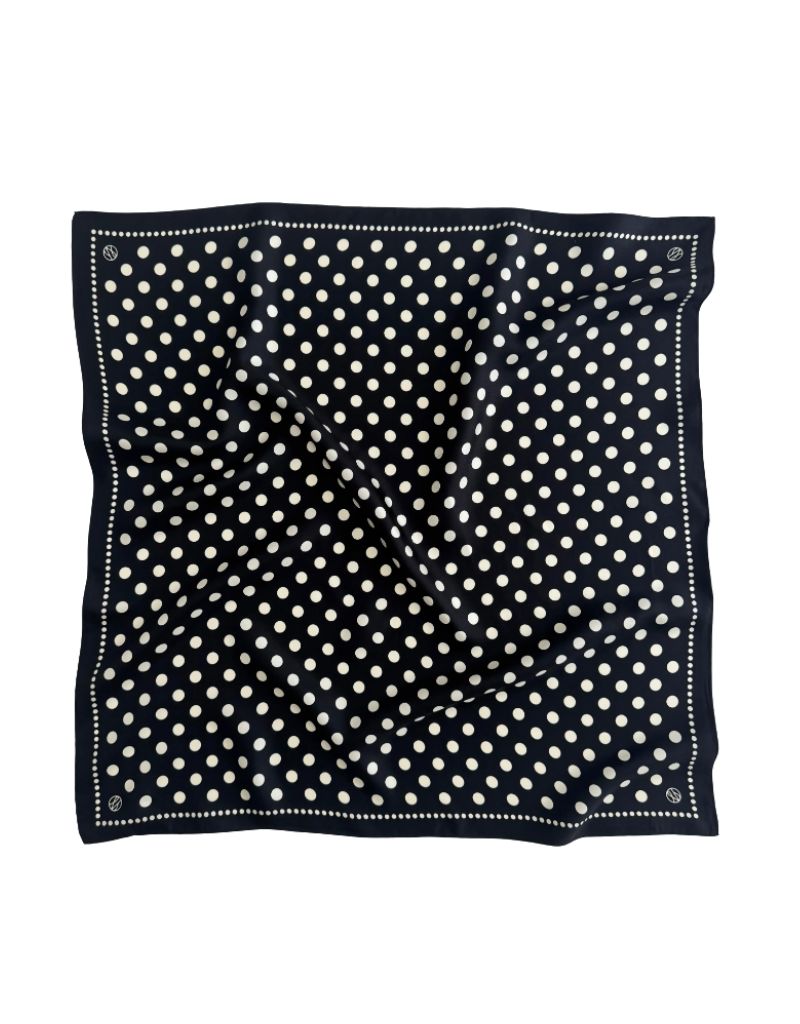 Polkadot Scarf Black 65cm