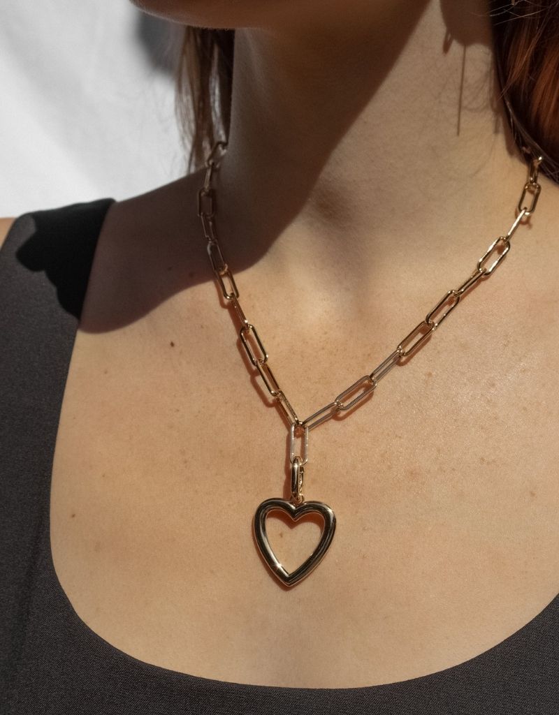 Open Heart Clip Charm