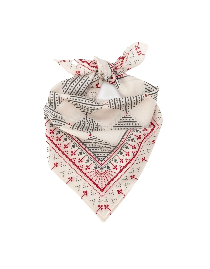 Cotton Checker Bandana Sand